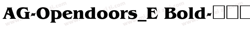 AG-Opendoors_E Bold字体转换